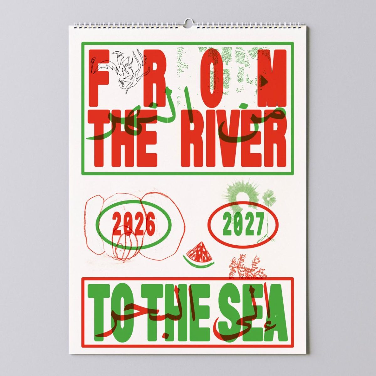 !FREE PALESTINE!  kalendář 2026 + 2027